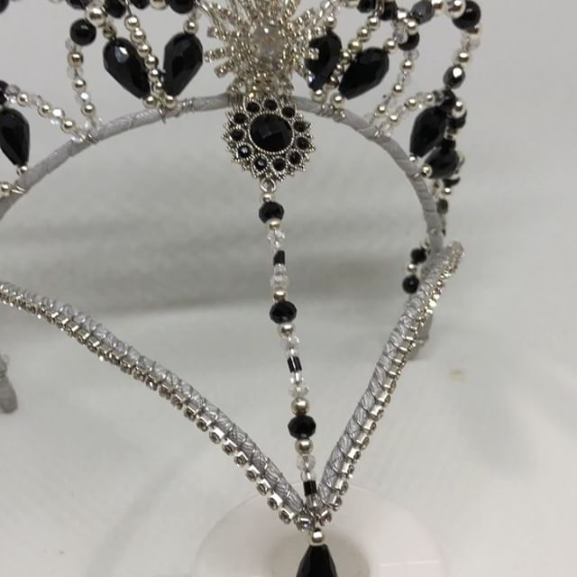 Odile Silver and Black Headpiece - Dancewear by Patricia