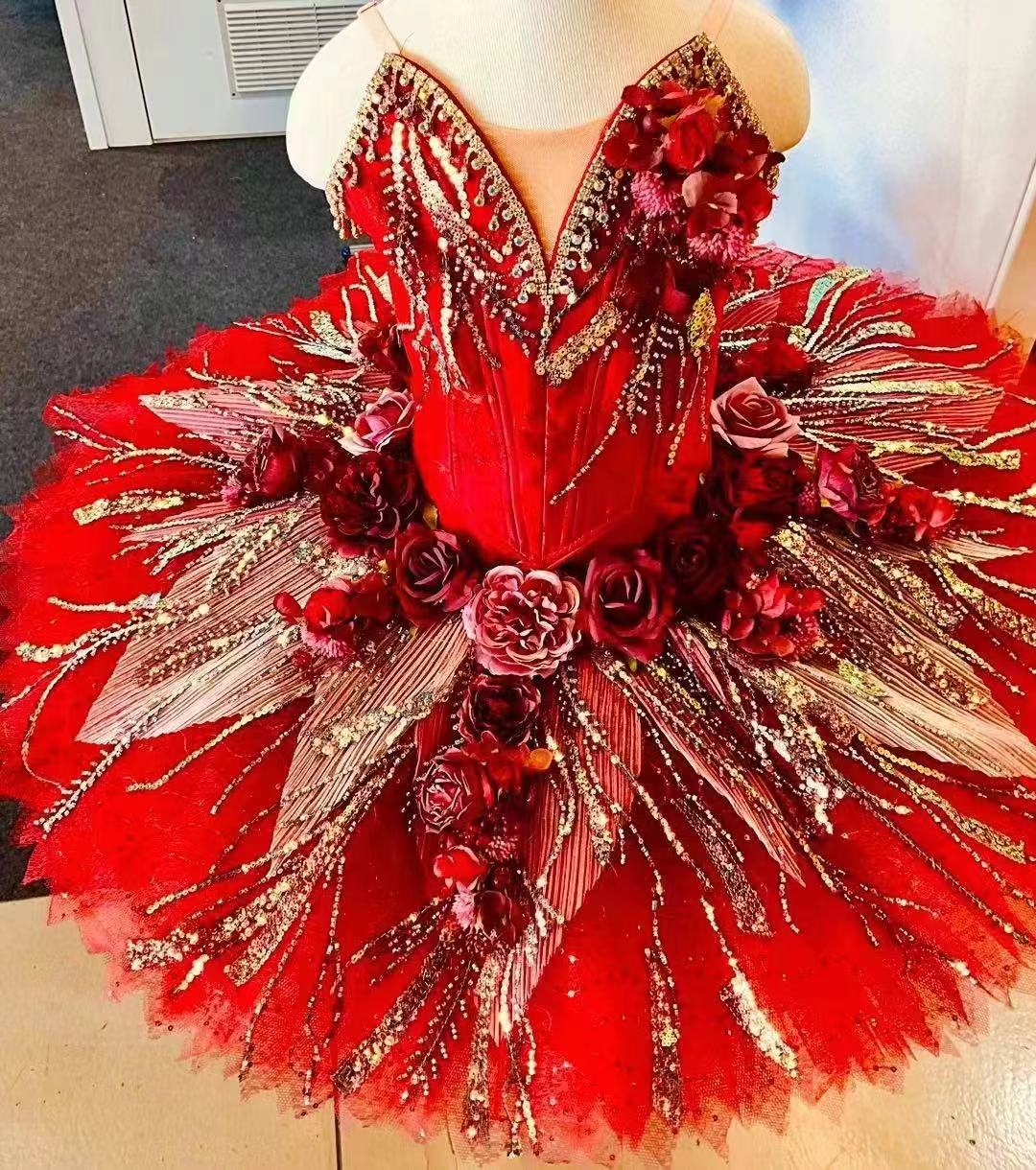 RED FLOWER - Dancewear by Patricia