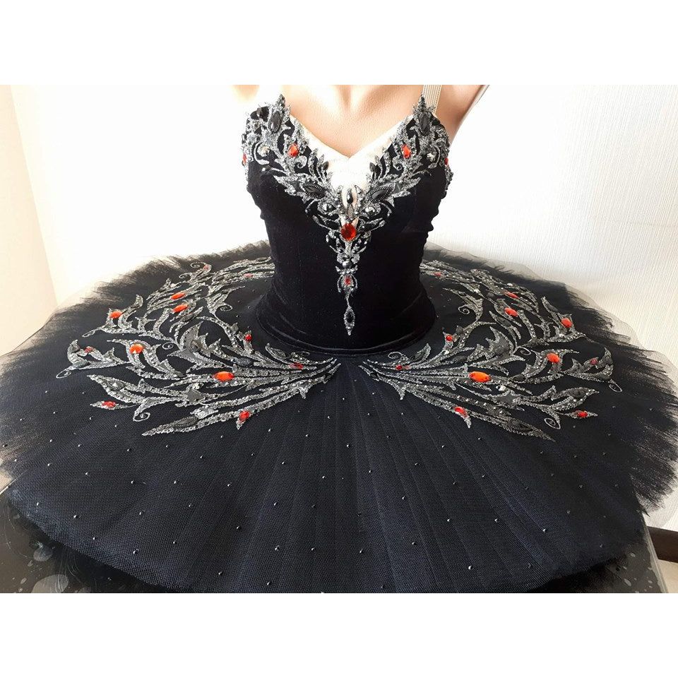 " Odile" - Professional Stage Costume, Dancewear by Patricia, Black Swan Tutu, - Dancewear by Patricia