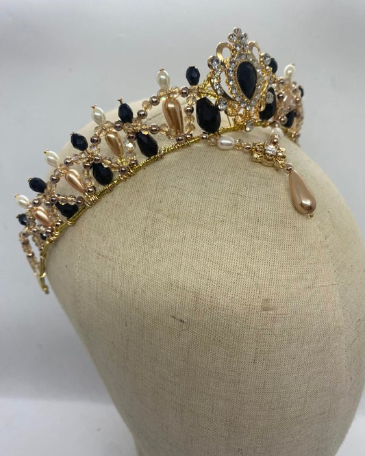 Odile Black and Gold Tiara - Dancewear by Patricia