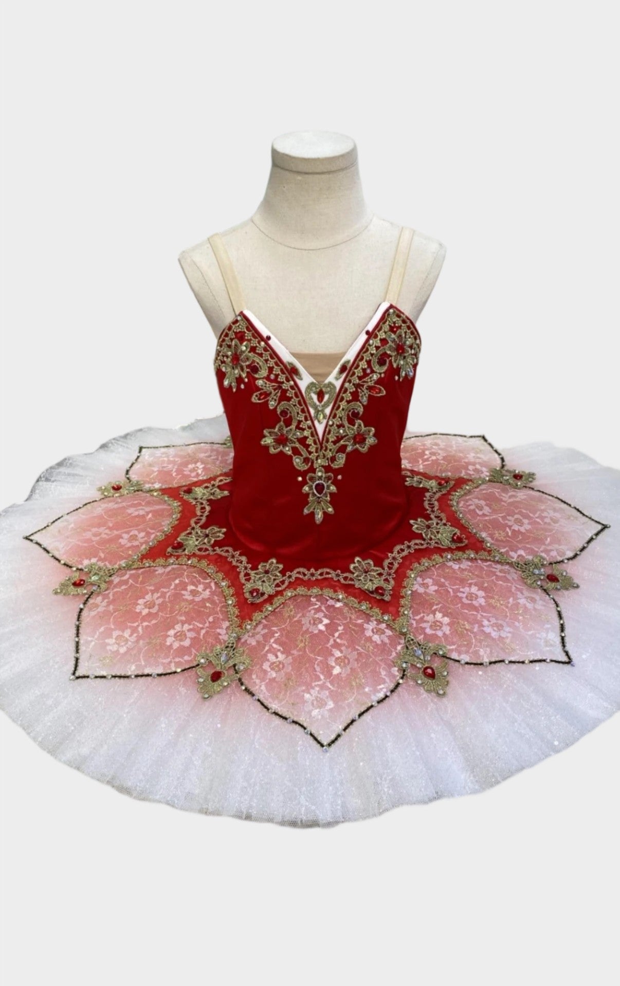 Paquita White and Red - Variation No. 1 - Dancewear by Patricia