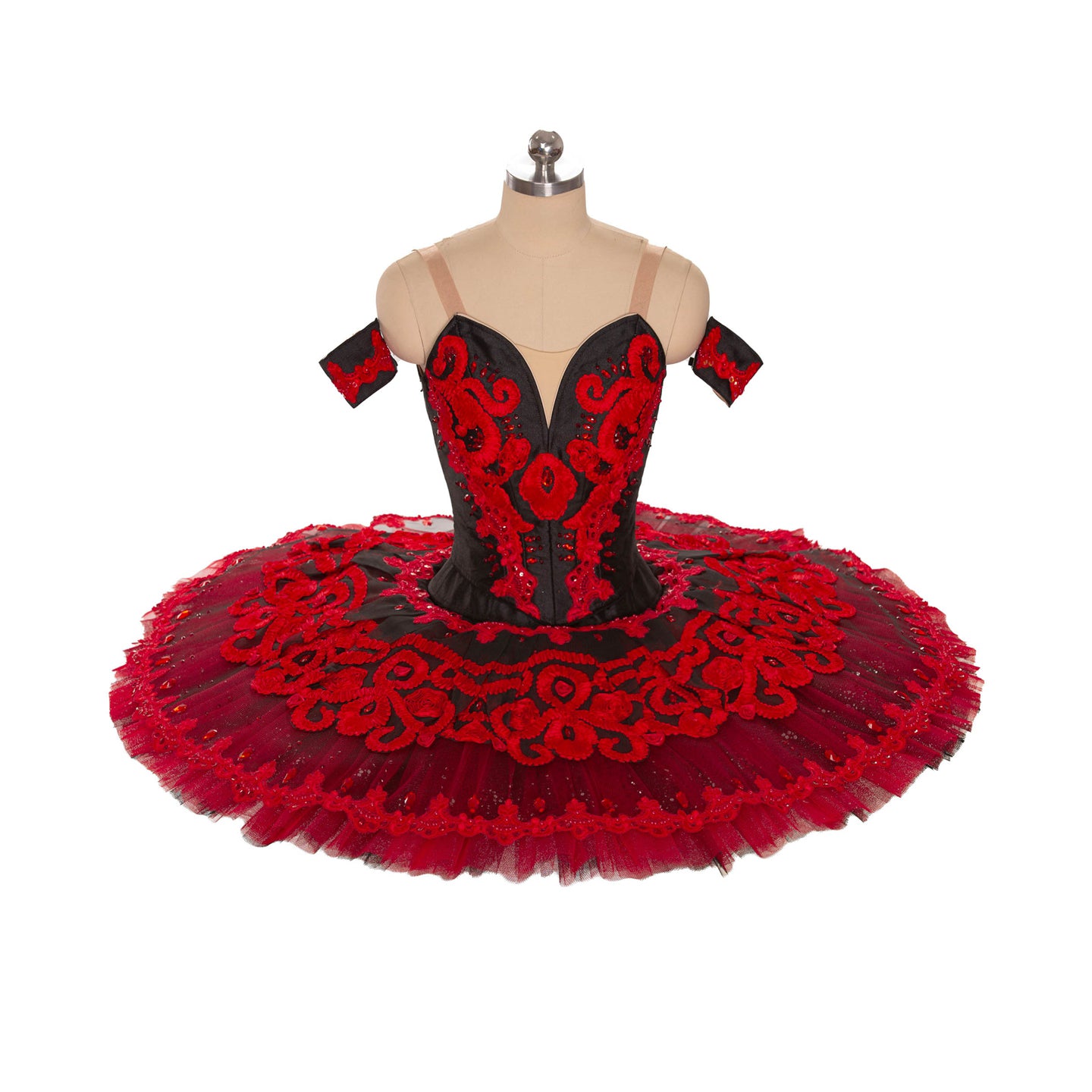 Paquita Professional Tutu, Red and Black Platter Tutu, YAGP Tutu

