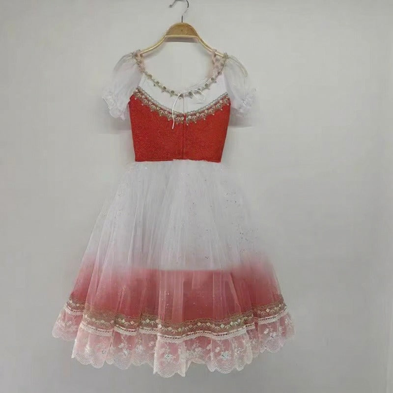 Peasant Red Coppelia - Dancewear by Patricia