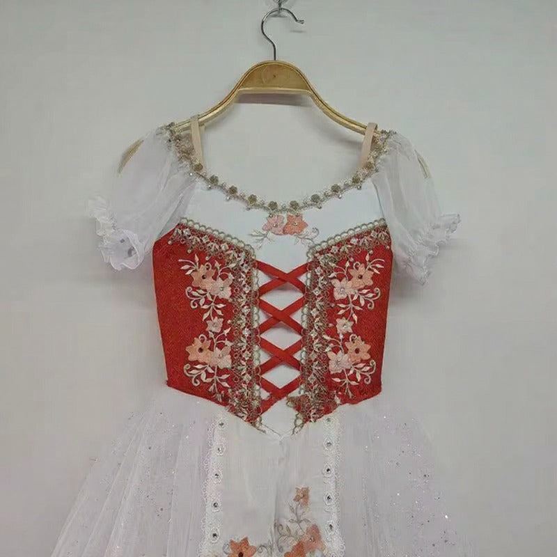 Peasant Red Coppelia - Dancewear by Patricia