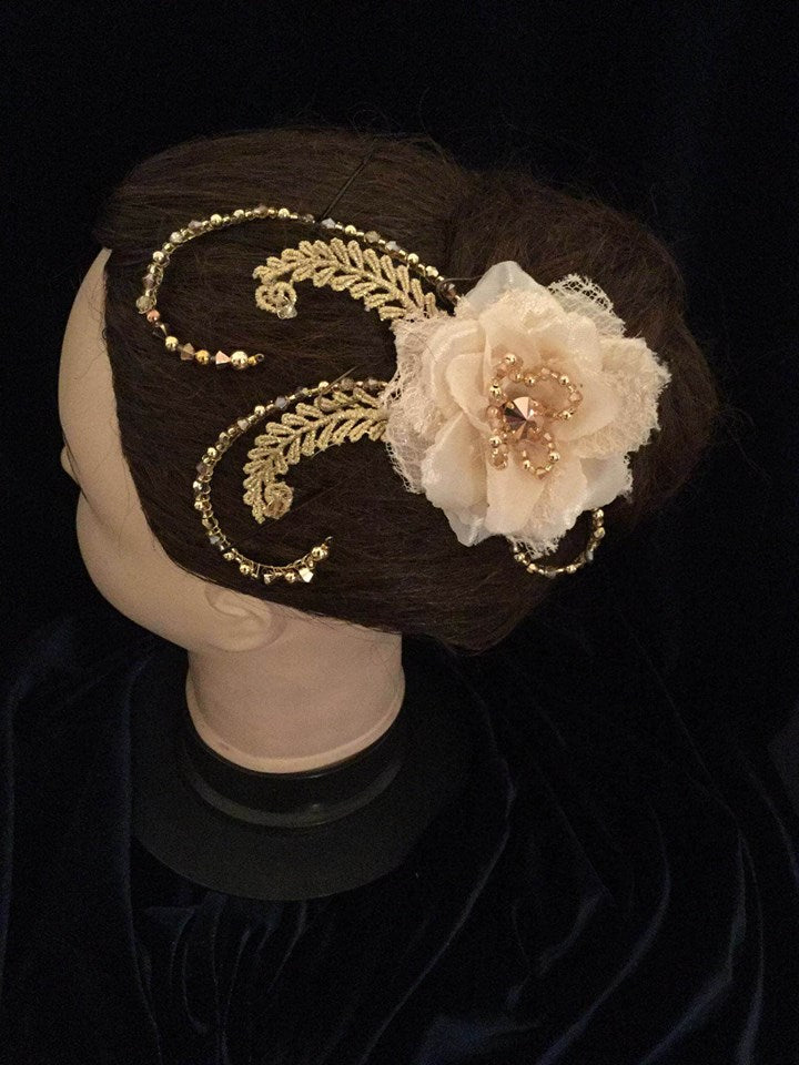 Flower Swirl Headpiece - Dancewear by Patricia