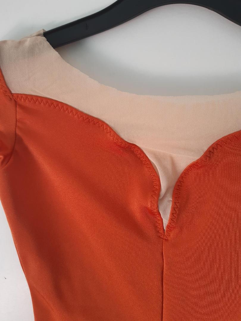 Terracotta Leotard with Mesh - Dancewear by Patricia