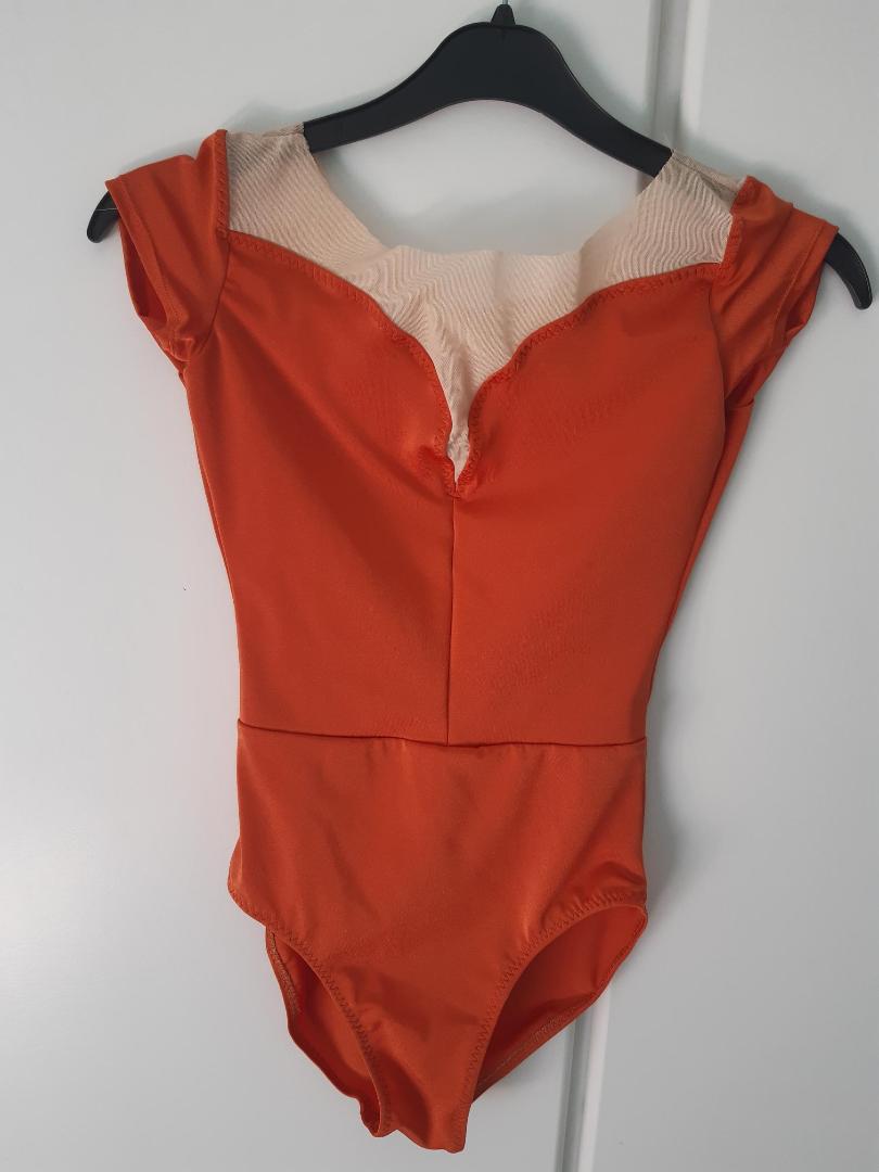 Terracotta Leotard with Mesh - Dancewear by Patricia