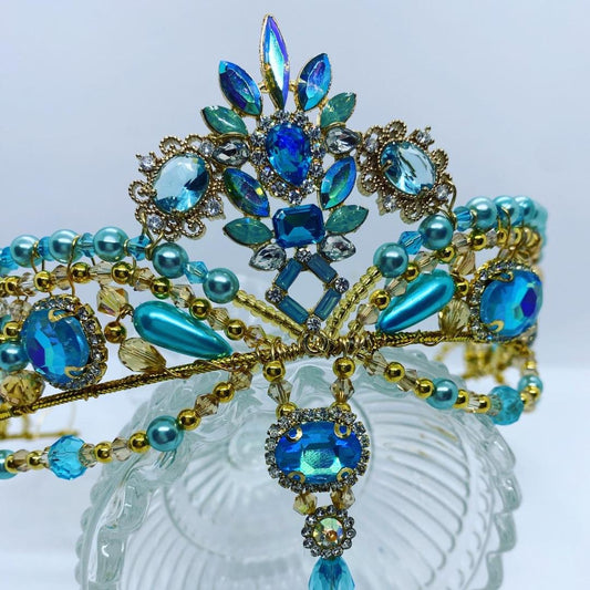 Turquoise Blue Bird Tiara - Dancewear by Patricia