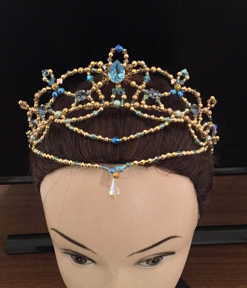 Turquoise Professional Tiara - Dancewear by Patricia