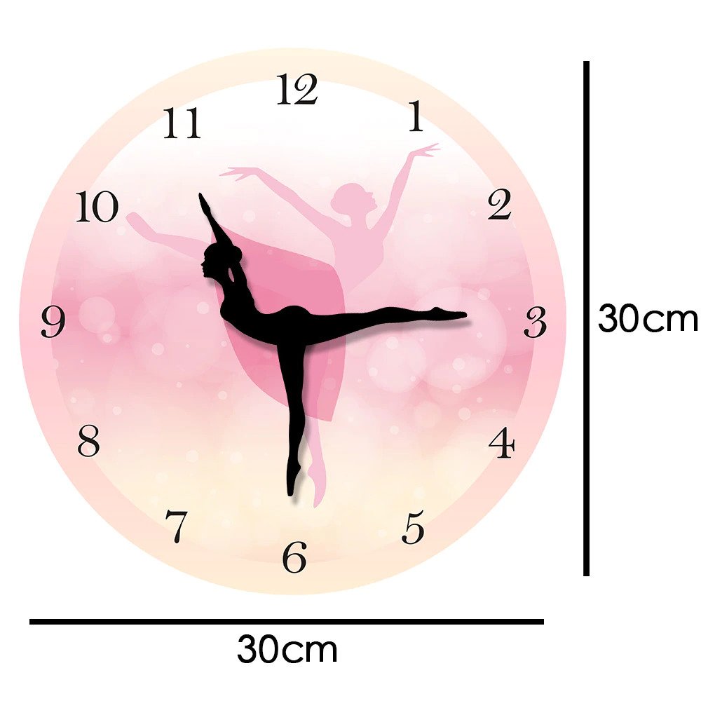 Pink Ballerina Wall Clock - Dancewear by Patricia